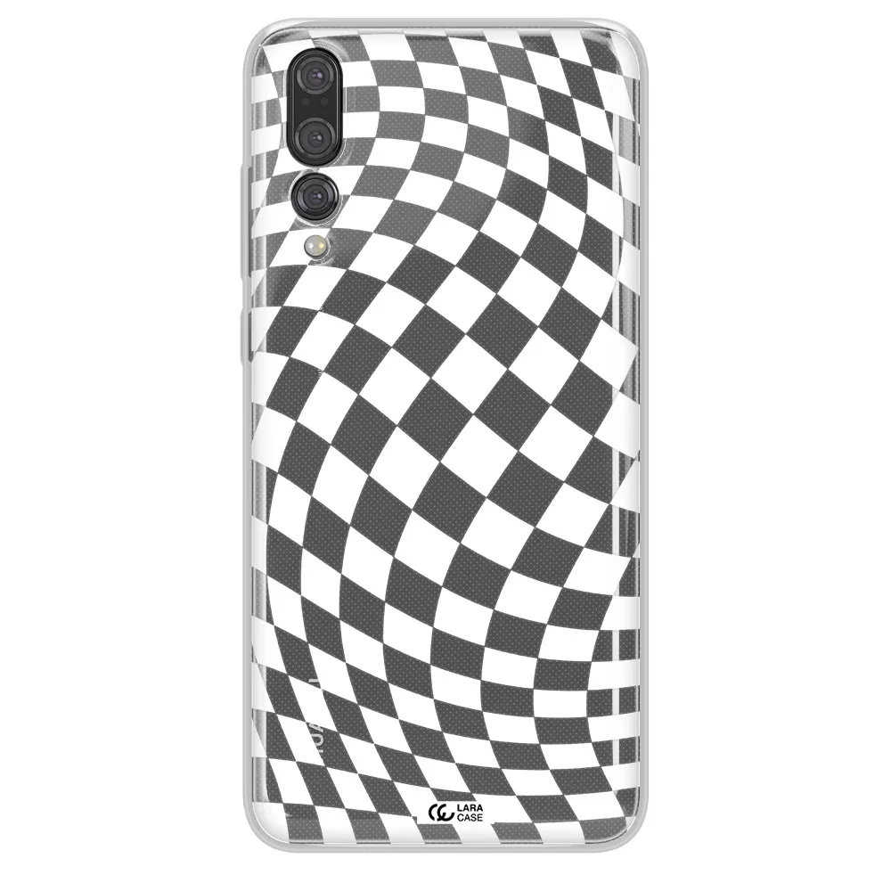 Wavy Checkered Huawei P20 Pro Clear TPU Case