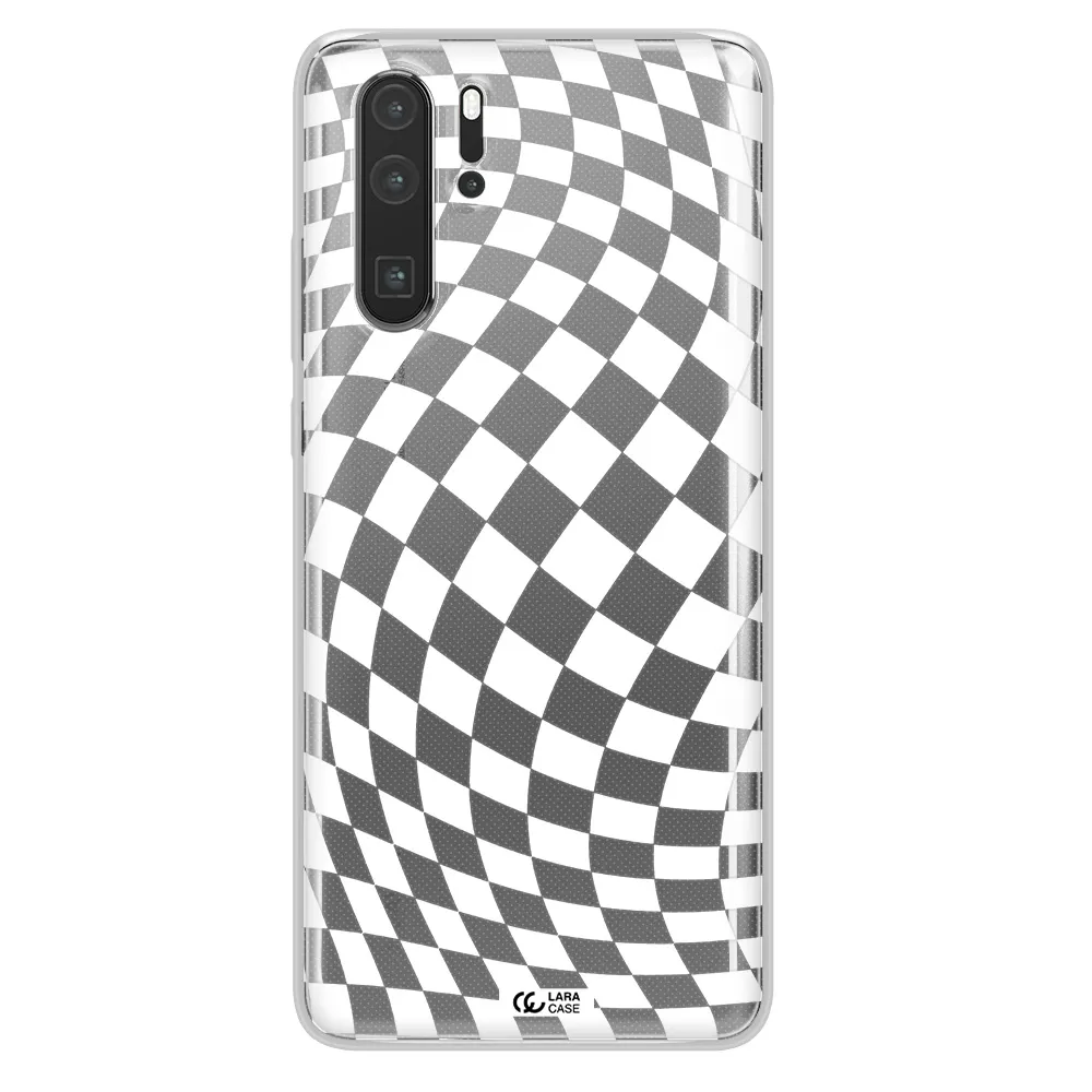 Wavy Checkered Huawei P30 Pro Clear TPU Case