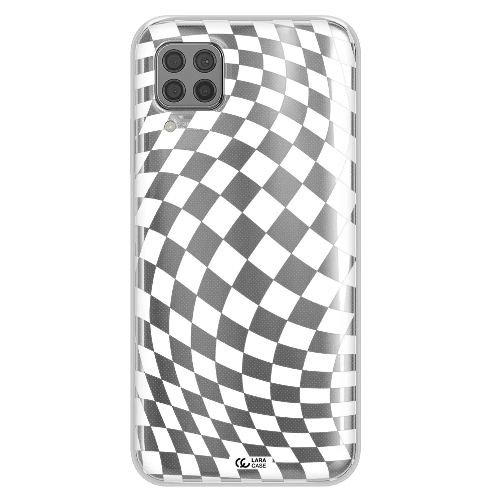 Wavy Checkered Huawei P40 Lite Clear TPU Case
