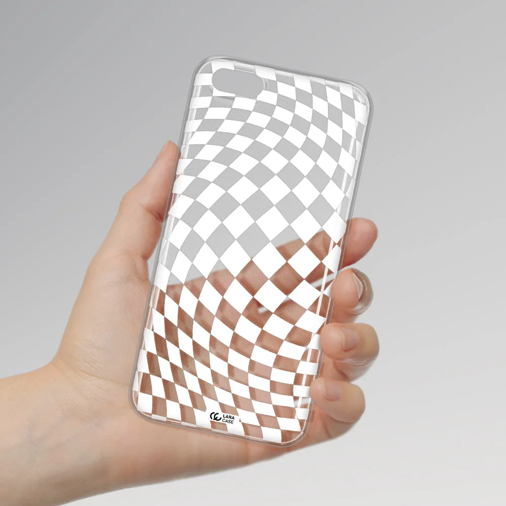 Wavy Checkered Huawei Y5 2018 Clear TPU Case