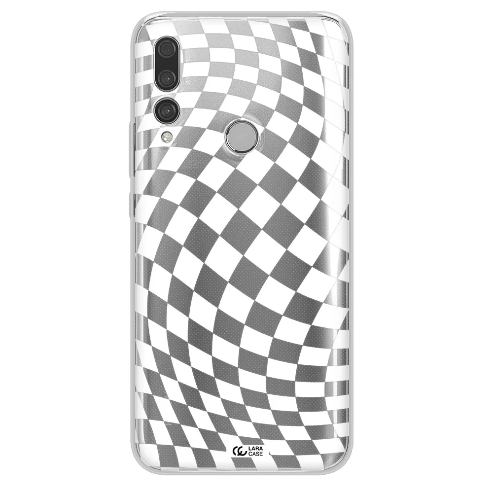 Wavy Checkered Huawei Y9 Prime 2019 Clear TPU Case