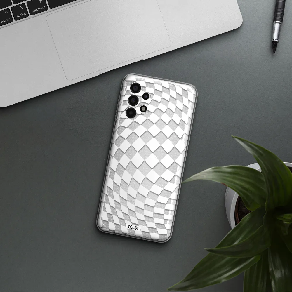Wavy Checkered Samsung A13 4g Clear TPU Case