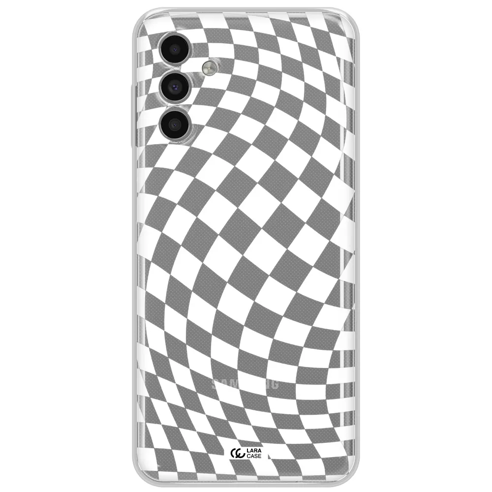 Wavy Checkered Samsung A13 5G Clear Tpu Case