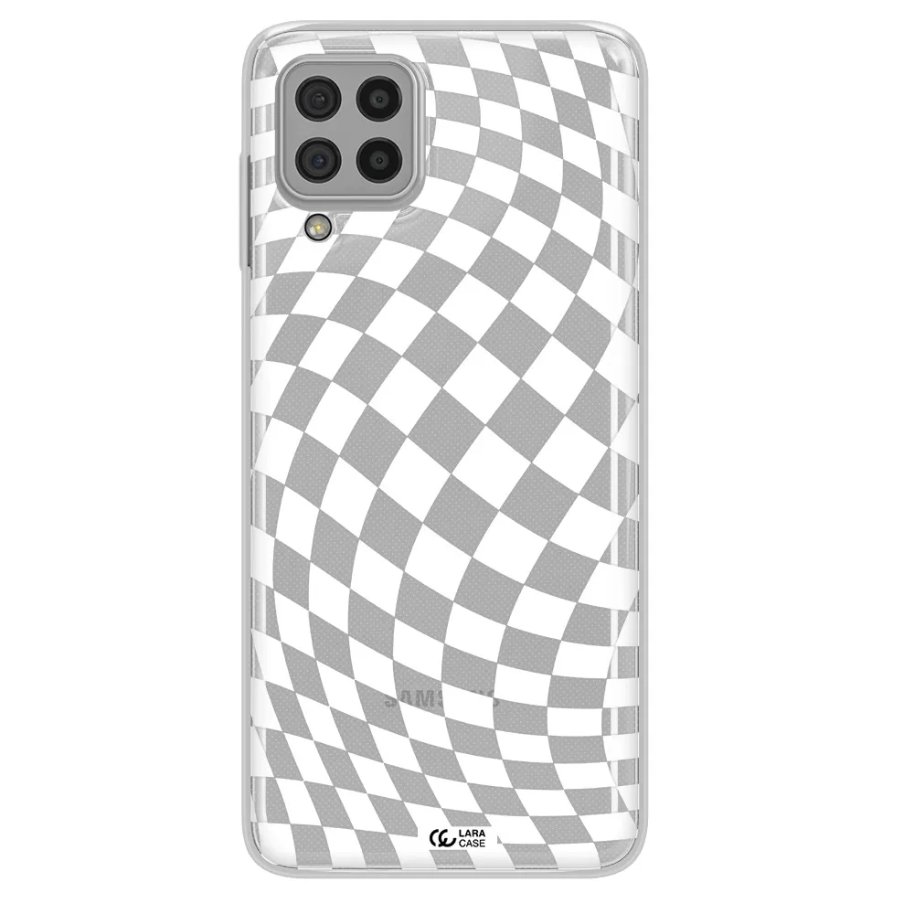 Wavy Checkered Samsung A22 4g Clear TPU Case