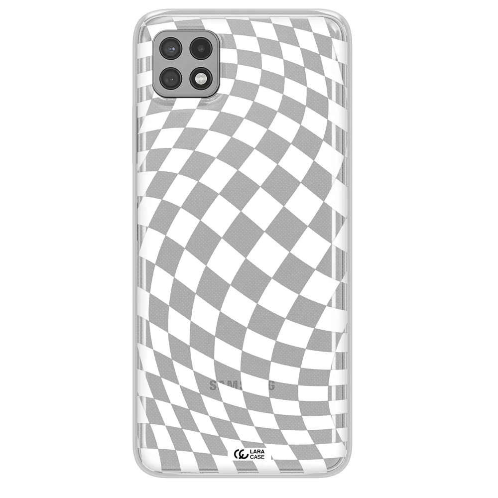 Wavy Checkered Samsung A22 5g Clear TPU Case