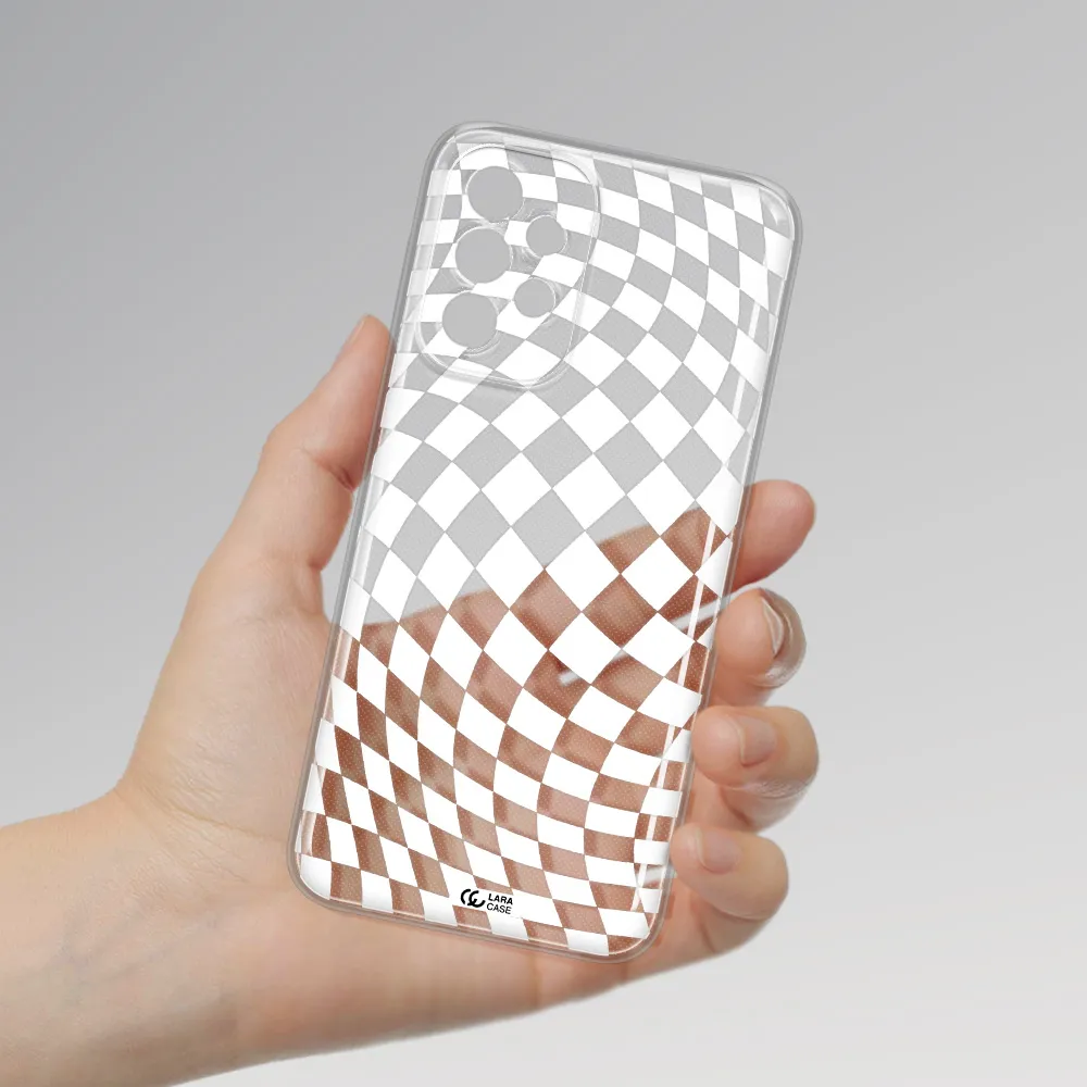 Wavy Checkered Samsung A23 5G Clear Tpu Case