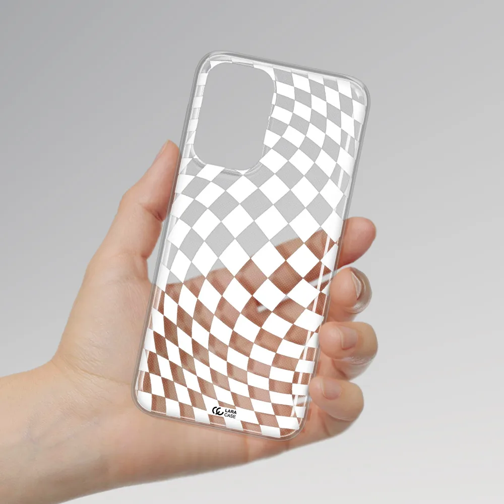 Wavy Checkered Samsung A23 Clear TPU Case