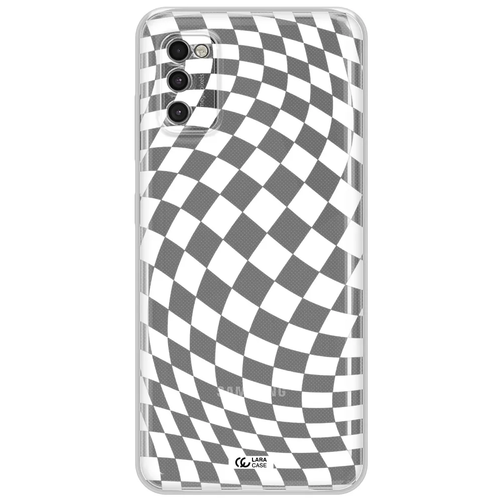 Wavy Checkered Samsung A41 Clear Tpu Case