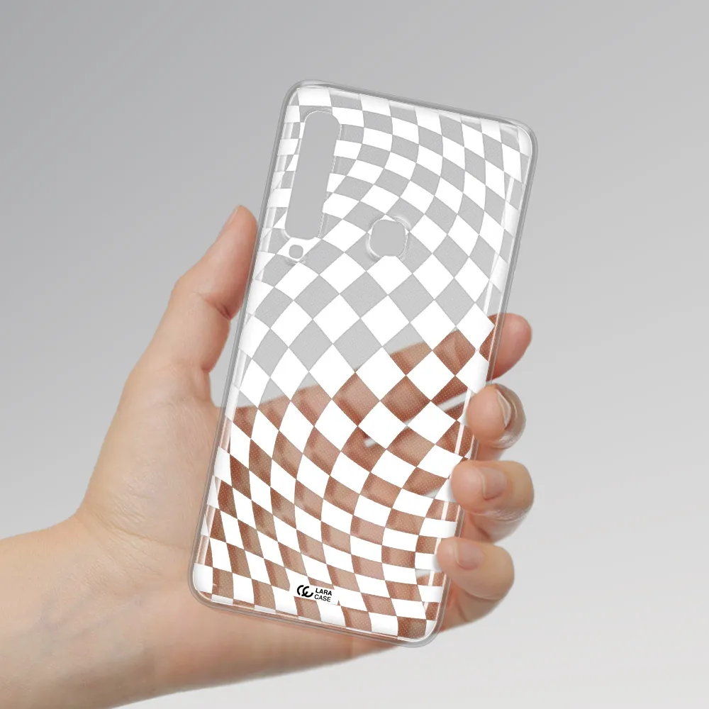 Wavy Checkered Samsung A9 2018 Clear TPU Case