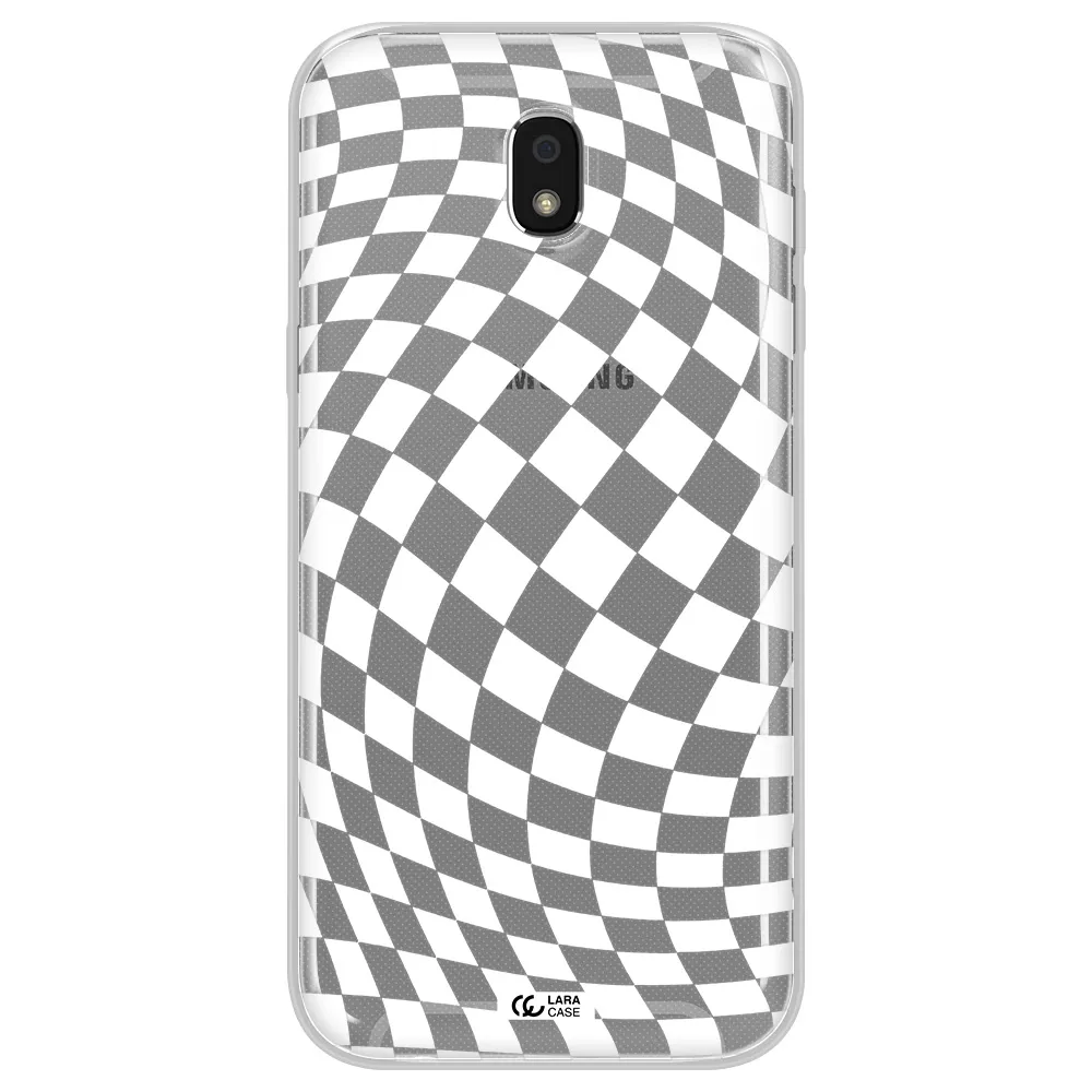 Wavy Checkered Samsung J5 2017 Clear TPU Case