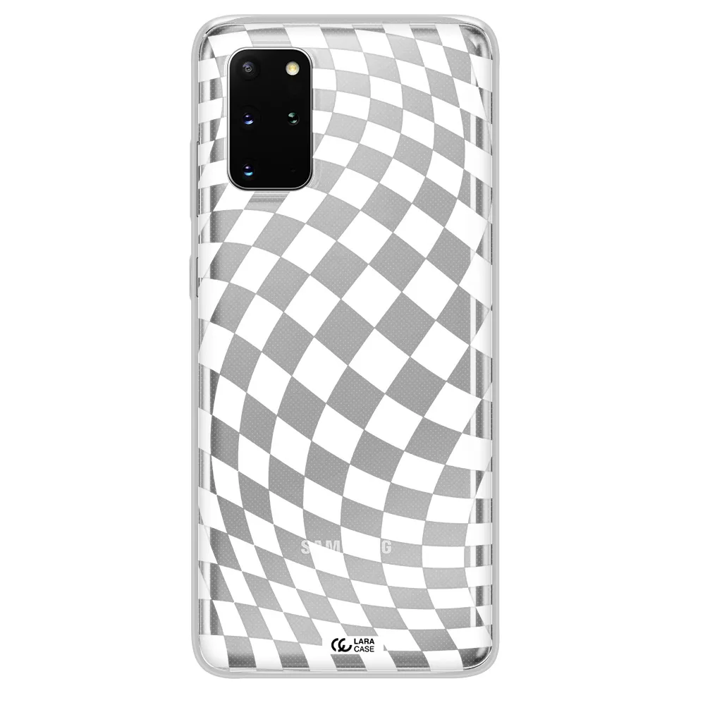 Wavy Checkered Samsung S 20 Plus Clear TPU Case