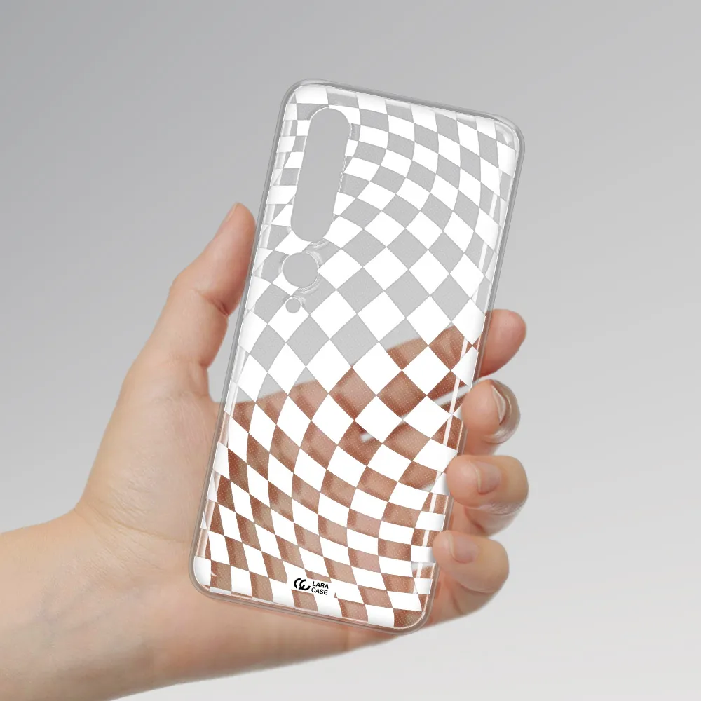 Wavy Checkered Xiaomi Mi 10 Pro Clear TPU Case