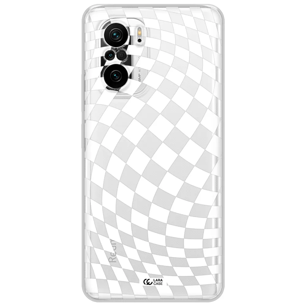 Wavy Checkered Xiaomi Poco F3 Clear Tpu Case