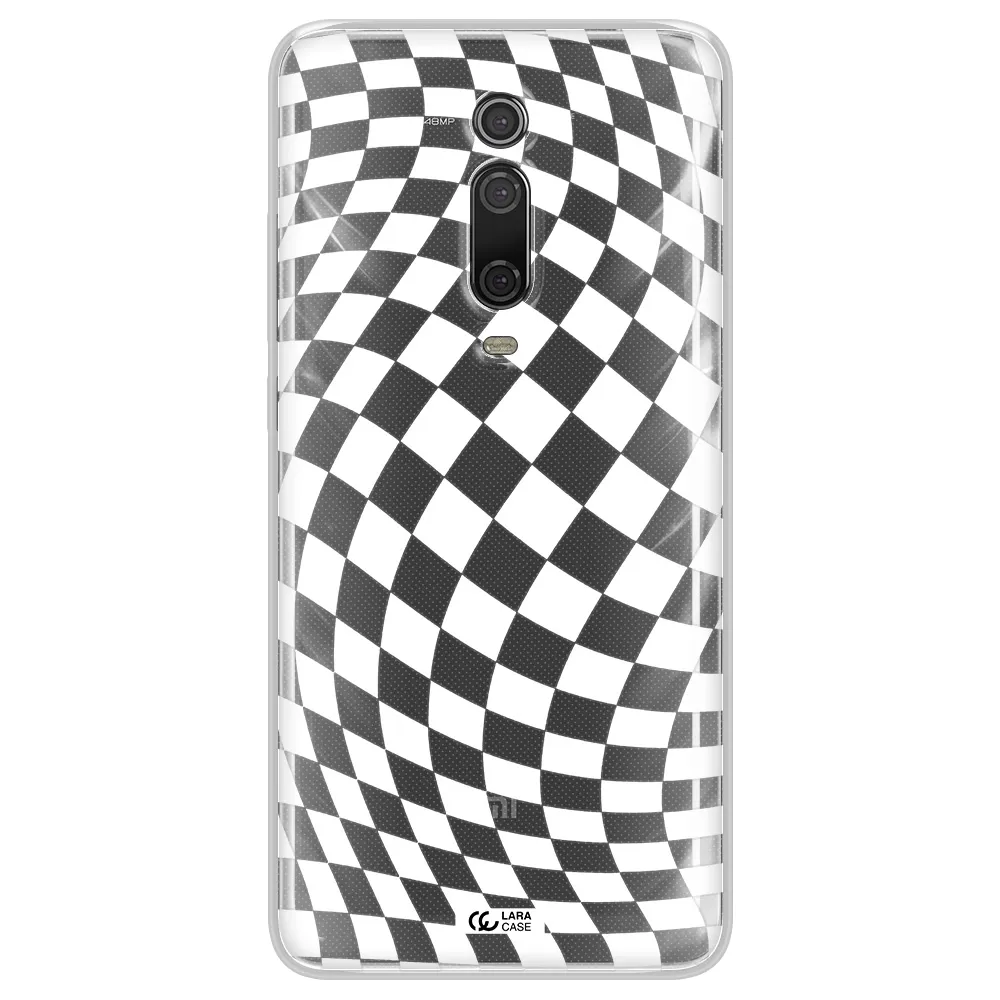 Wavy Checkered Xiaomi Redmi K20 Clear Tpu Case