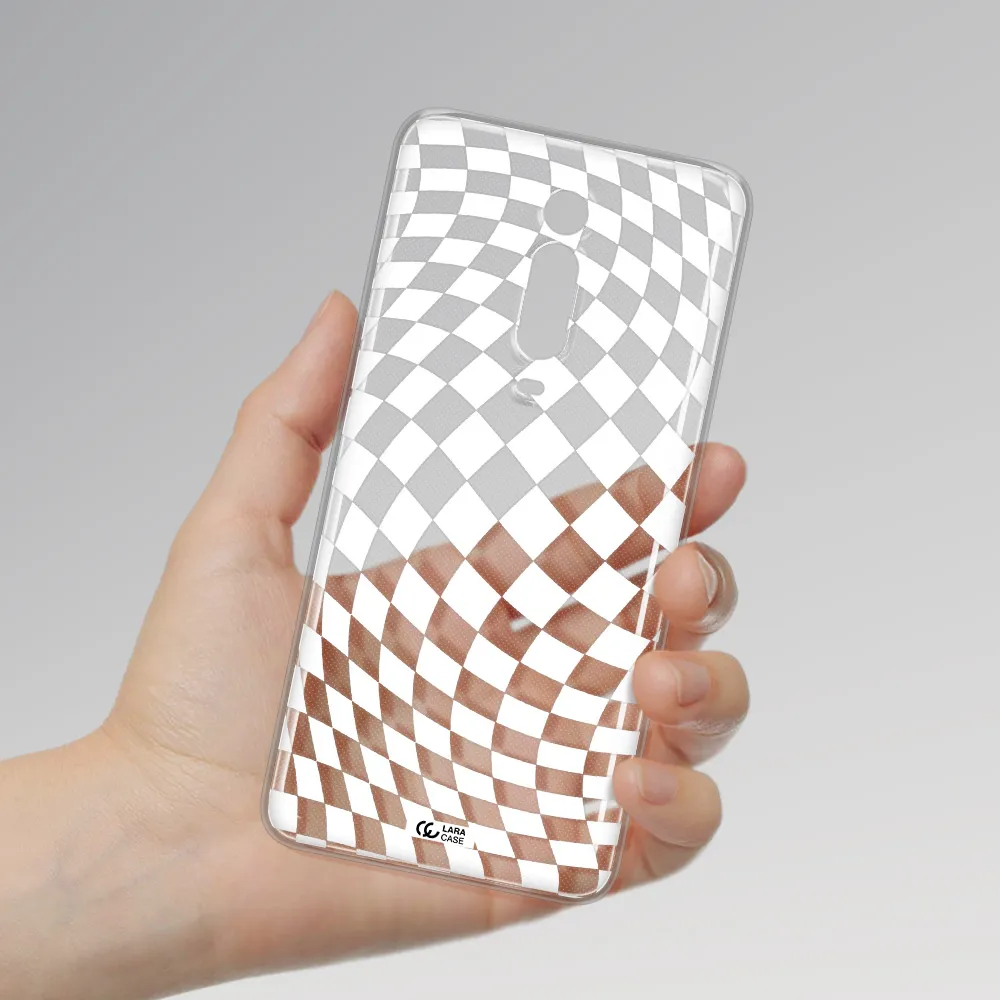 Wavy Checkered Xiaomi Redmi K20 Clear Tpu Case