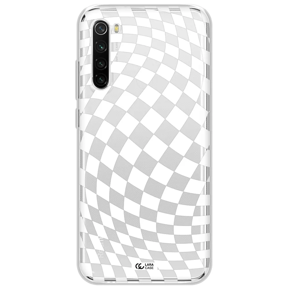Wavy Checkered Xiaomi Redmi Note 8T Clear Tpu Case