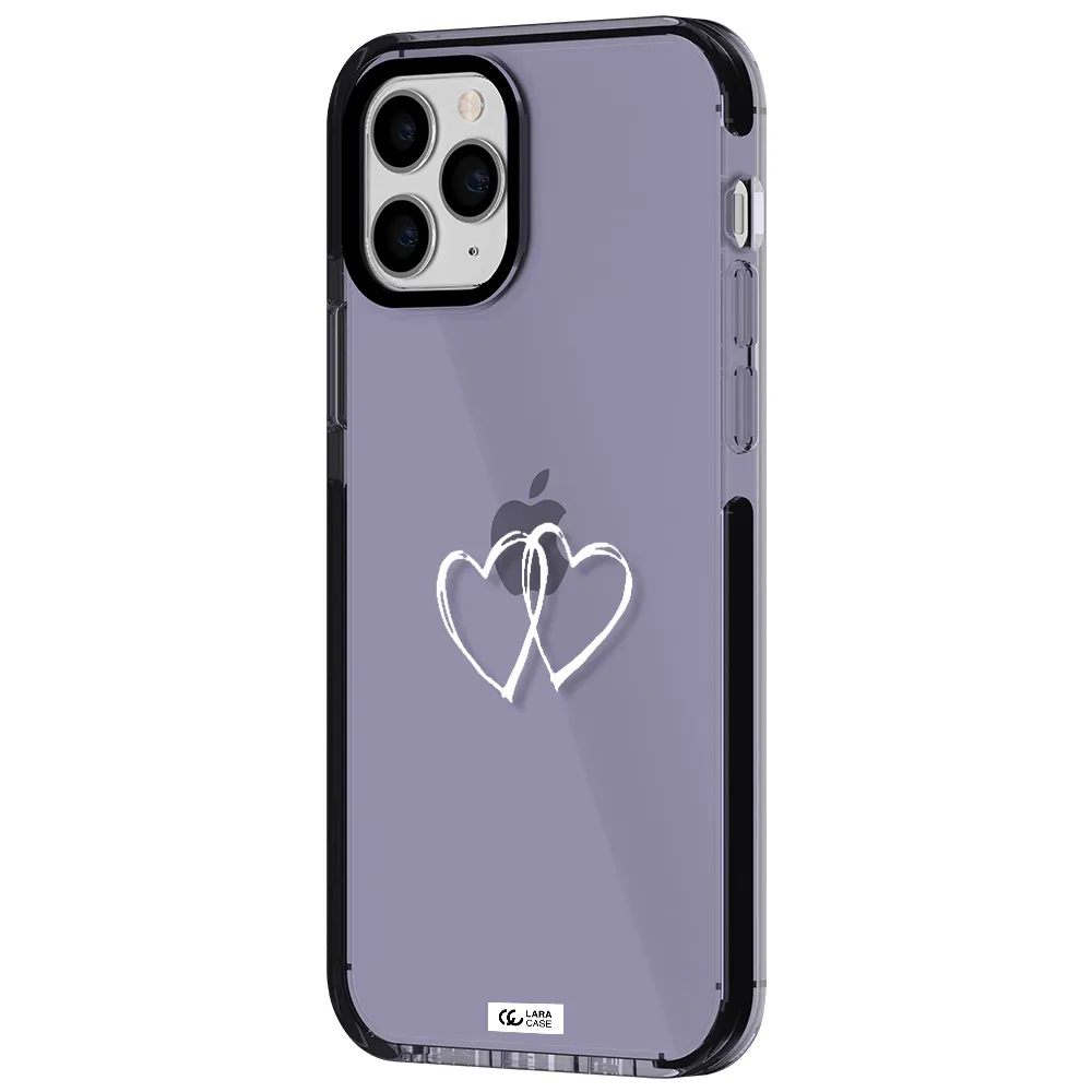 Heart Couple Apple iPhone 11 pro impact Lilac Case