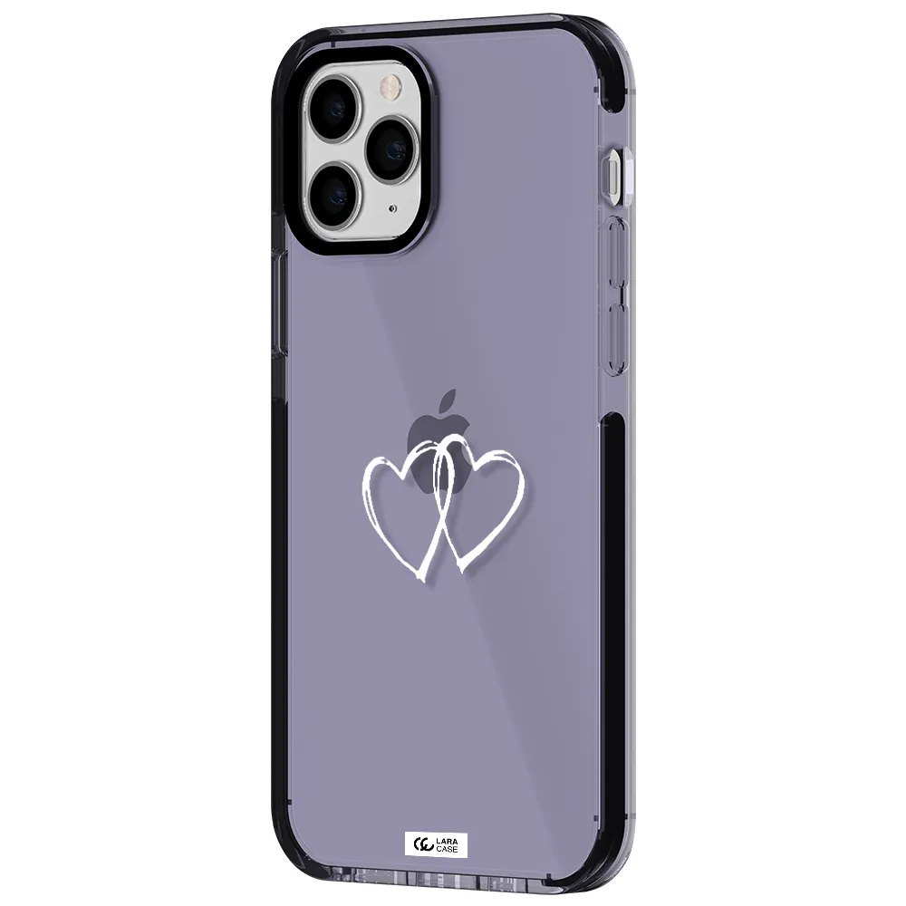 Heart Couple Apple iPhone 11 pro max impact Lilac Case