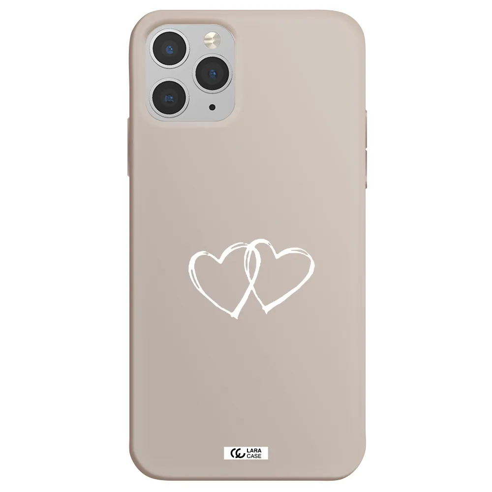 Heart Couple Apple iPhone 11 pro max Silicone Stone Case