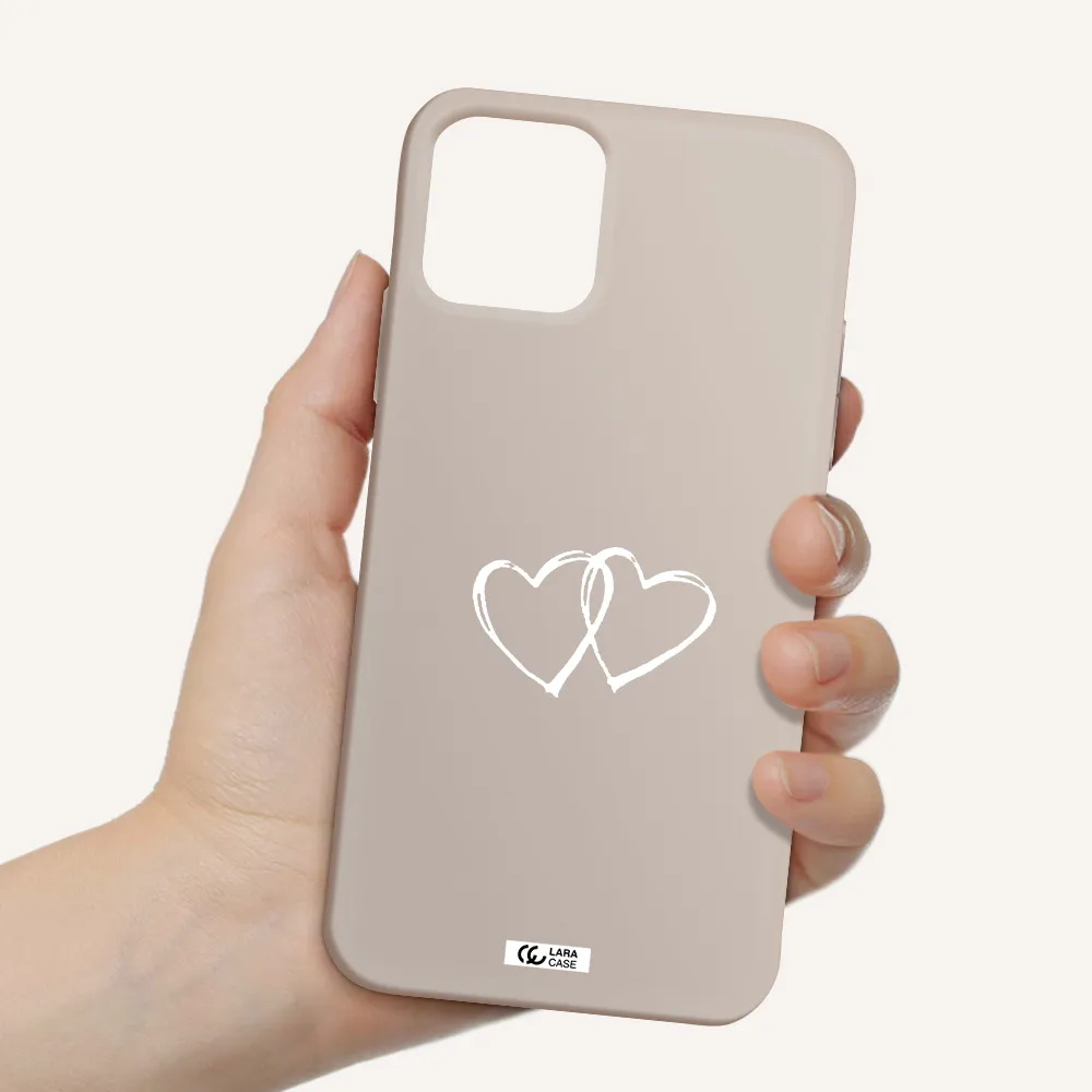 Heart Couple Apple iPhone 11 pro max Silicone Stone Case