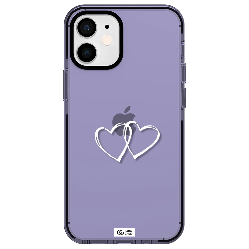Heart Couple Apple iPhone 12 mini impact Lilac Case