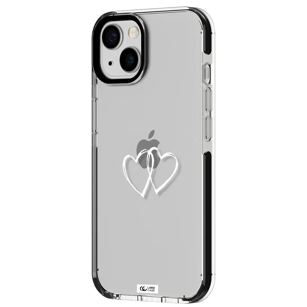 Heart Couple Apple iPhone 13 impact black border Case