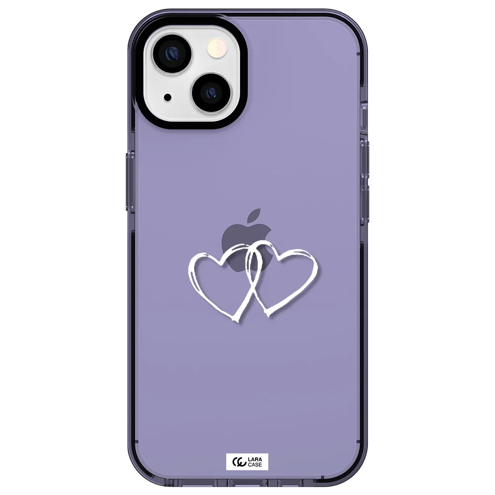 Heart Couple Apple iPhone 13 impact Lilac Case