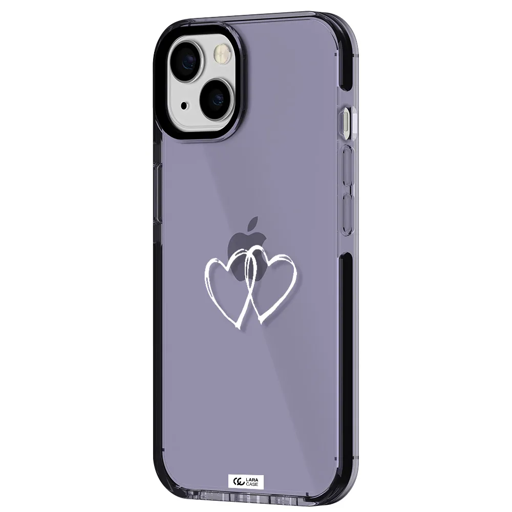 Heart Couple Apple iPhone 13 impact Lilac Case