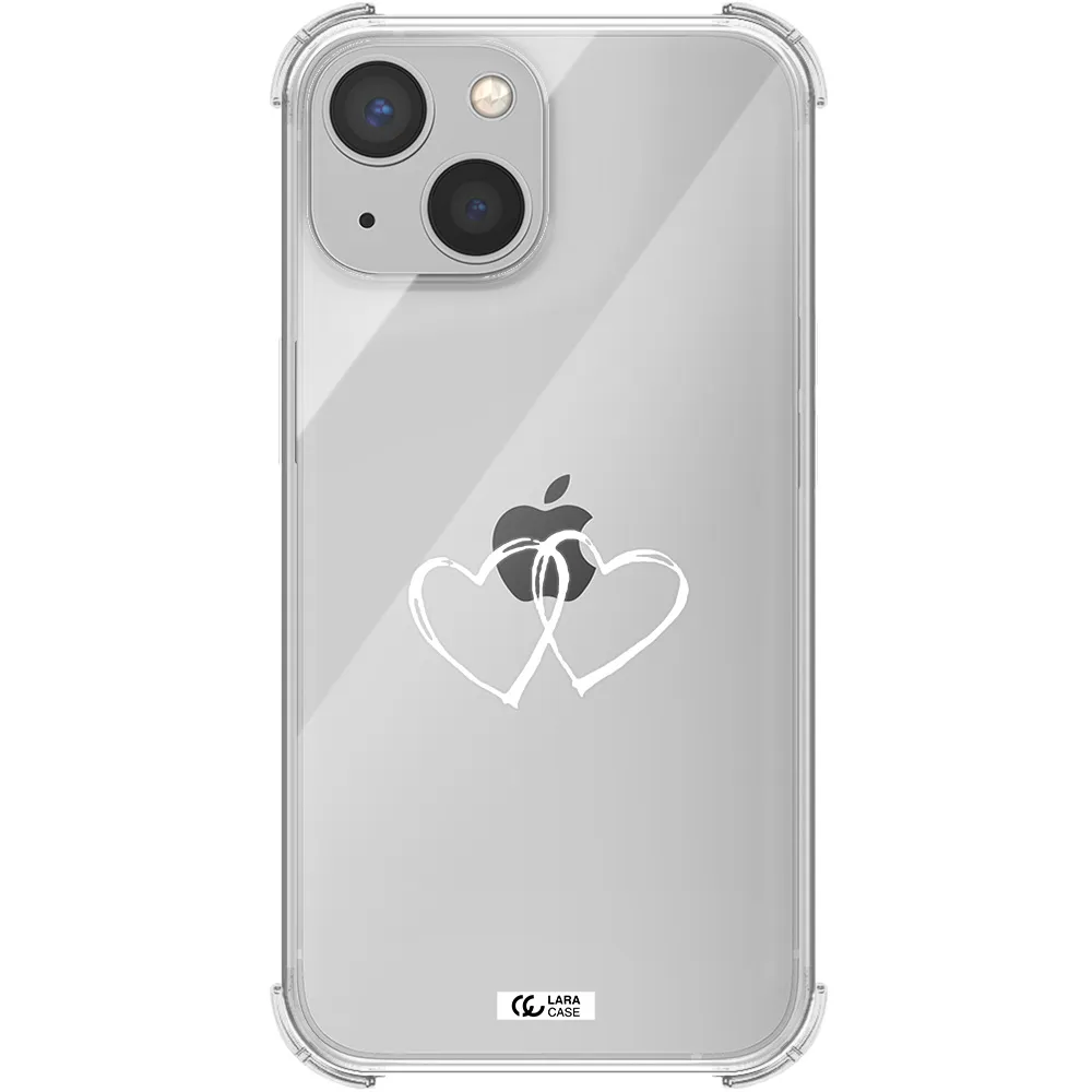 Heart Couple Apple iPhone 13 mini Clear PC Case