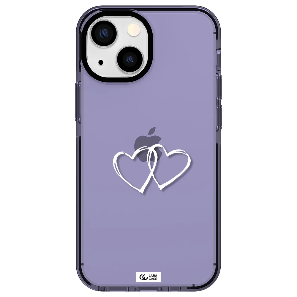 Heart Couple Apple iPhone 13 mini impact Lilac Case