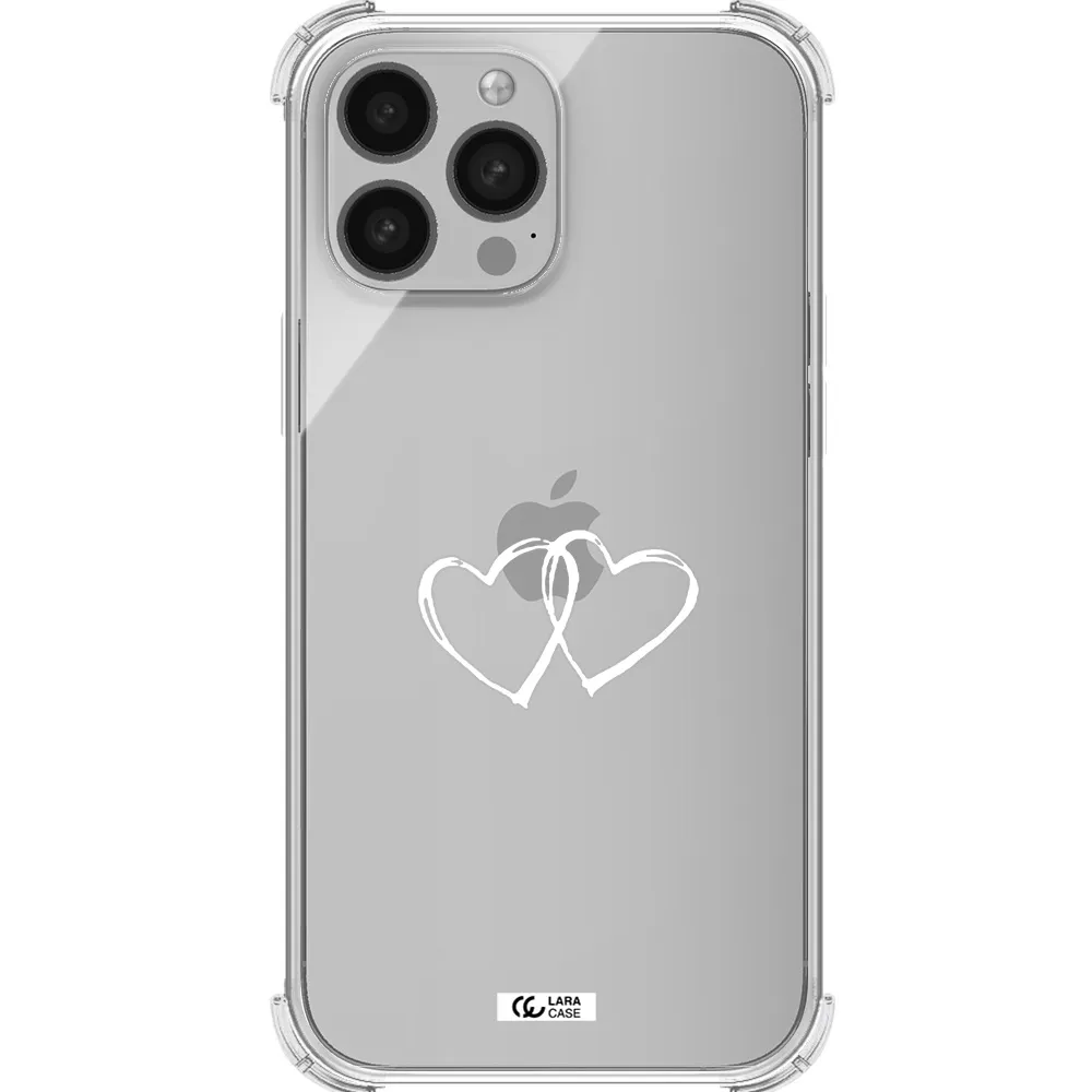 Heart Couple Apple iPhone 13 Pro Clear PC Case