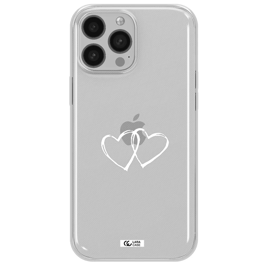 Heart Couple Apple iPhone 13 Pro Clear TPU Case
