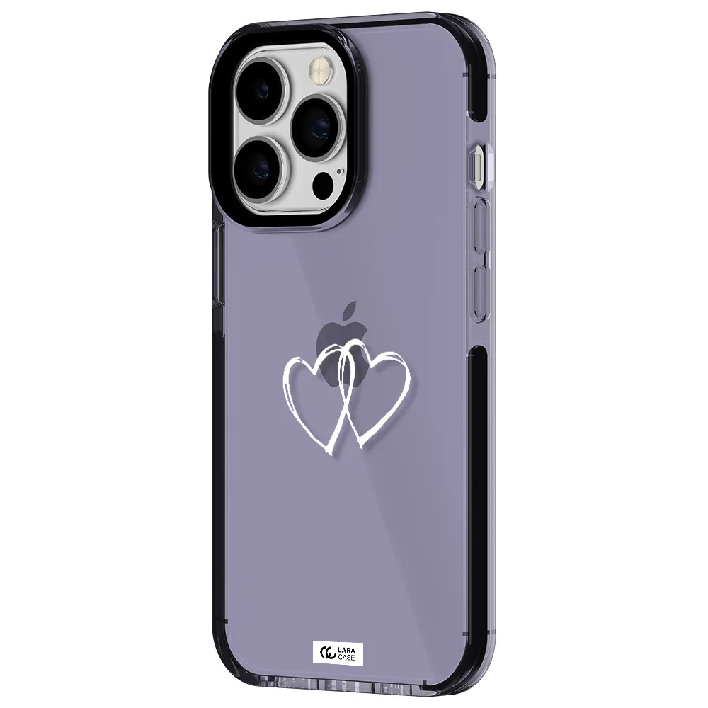 Heart Couple Apple iPhone 13 Pro impact Lilac Case