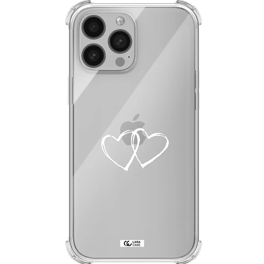 Heart Couple Apple iPhone 13 Pro Max Clear PC Case