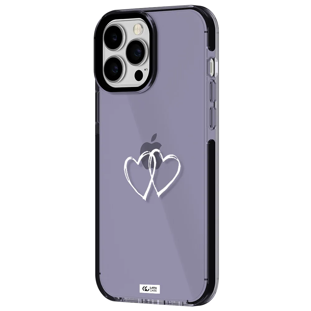 Heart Couple Apple iPhone 13 Pro Max impact Lilac Case