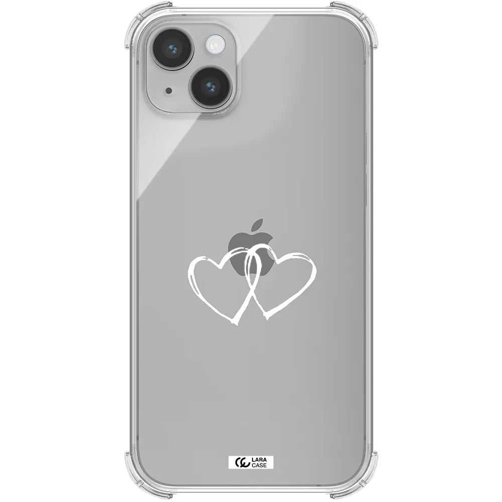 Heart Couple Apple iPhone 14 Clear PC Case