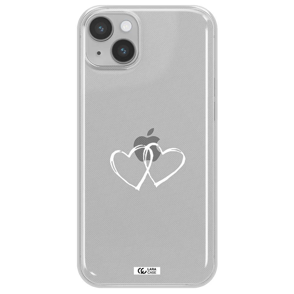 Heart Couple Apple iPhone 14 plus Clear TPU Case