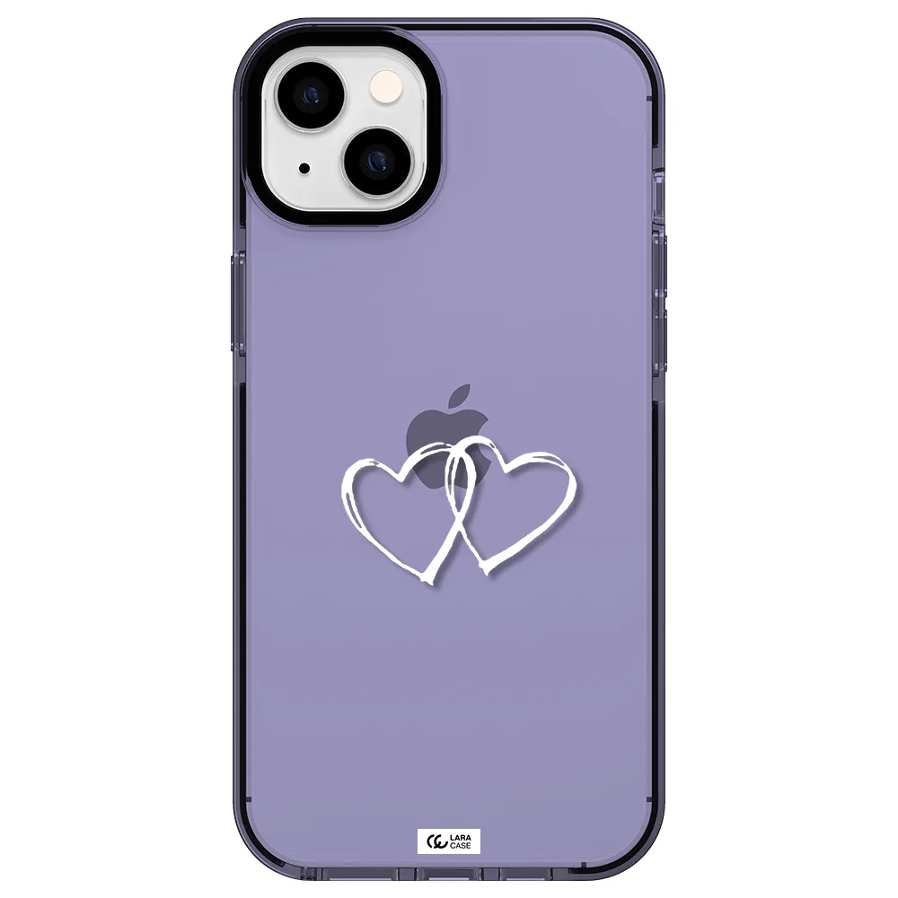 Heart Couple Apple iPhone 14 plus impact Lilac Case