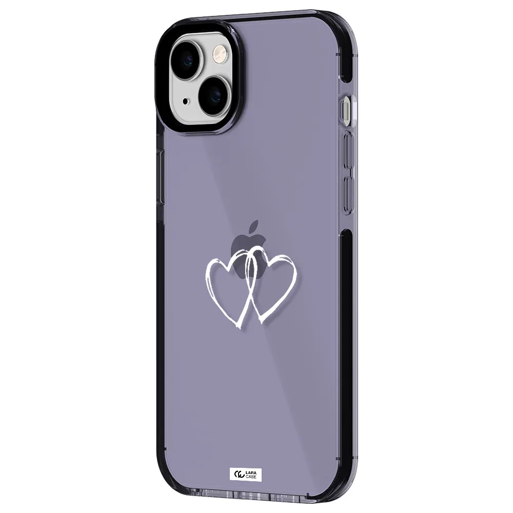 Heart Couple Apple iPhone 14 plus impact Lilac Case
