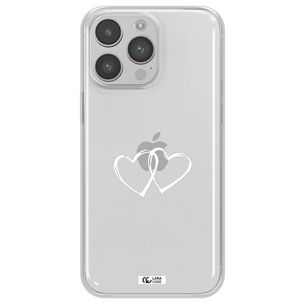 Heart Couple Apple iPhone 14 pro Clear TPU Case