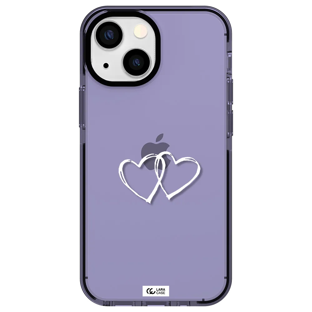 Heart Couple Apple iPhone 15 impact Lilac Case