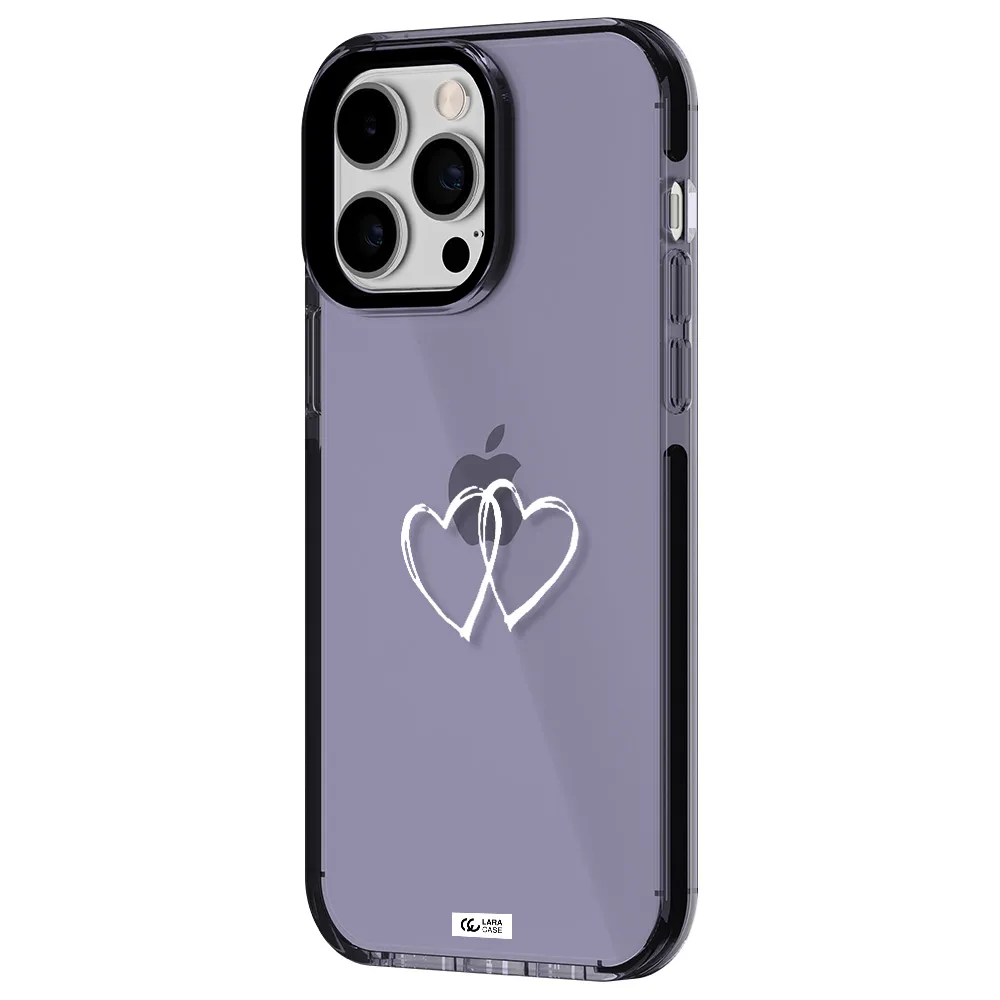 Heart Couple Apple iPhone 15 Pro Max impact Lilac Case