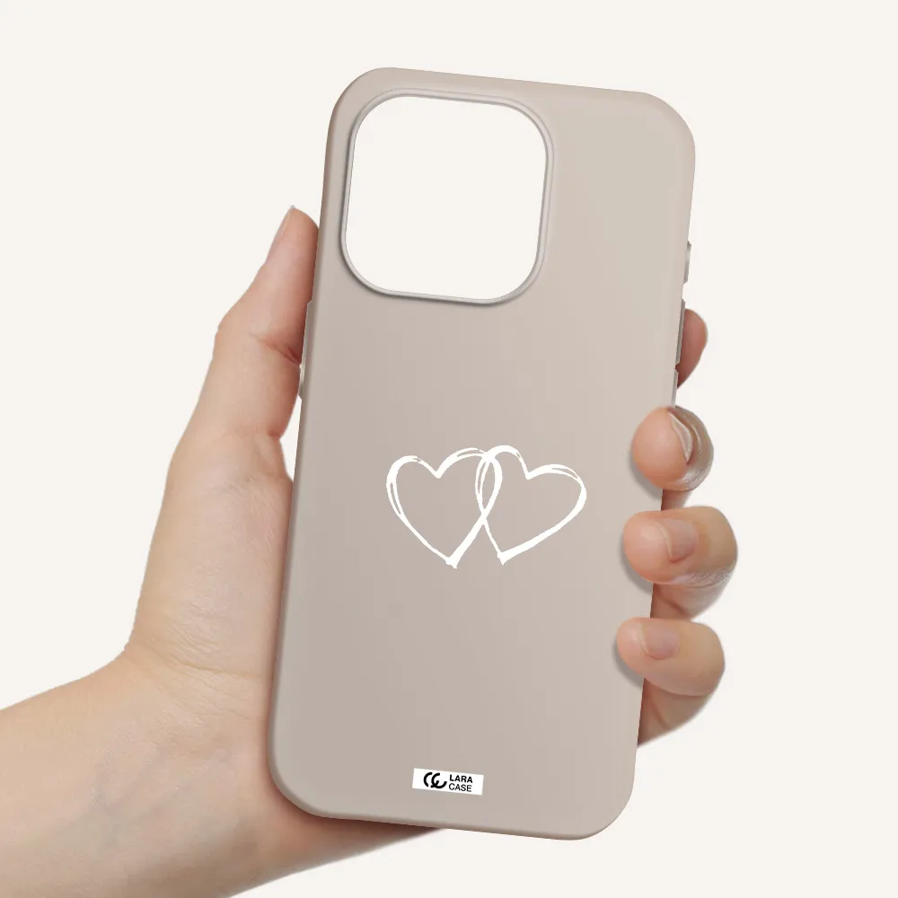 Heart Couple Apple Iphone 15 Pro Silicone Stone Case