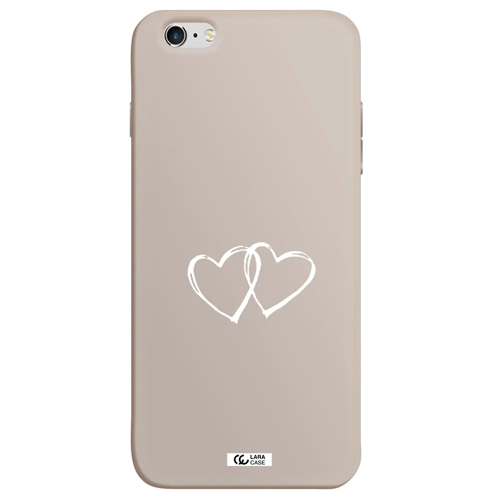 Heart Couple Apple iPhone 6S Silicone Stone Case