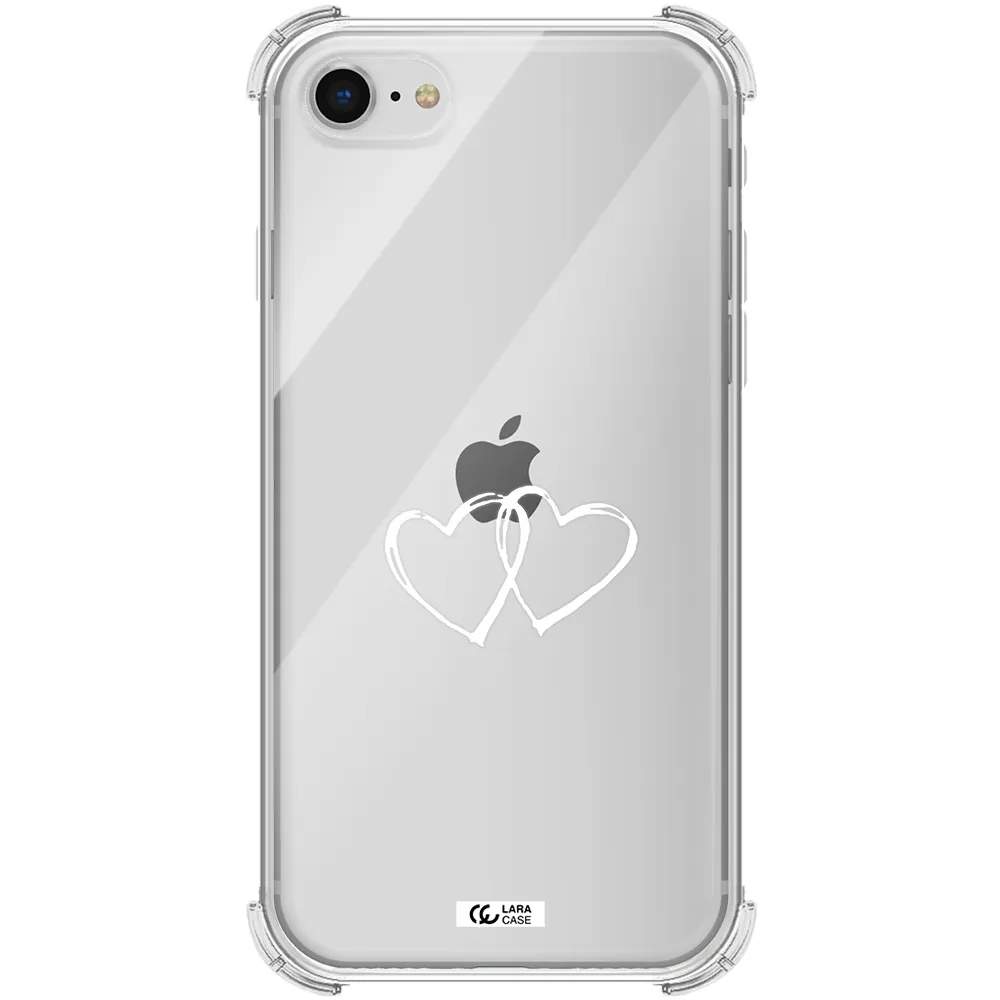 Heart Couple Apple iPhone se 2020 Clear PC Case
