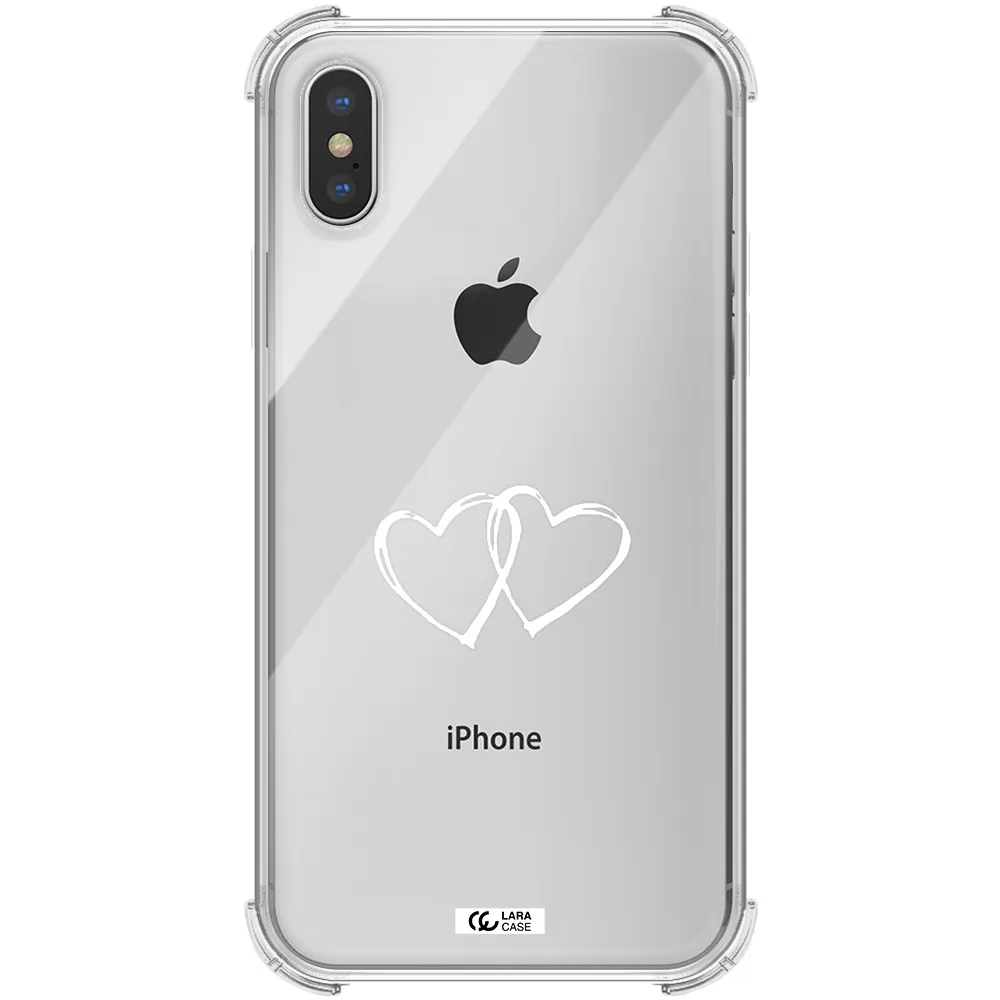 Heart Couple Apple iPhone XS Clear PC Case