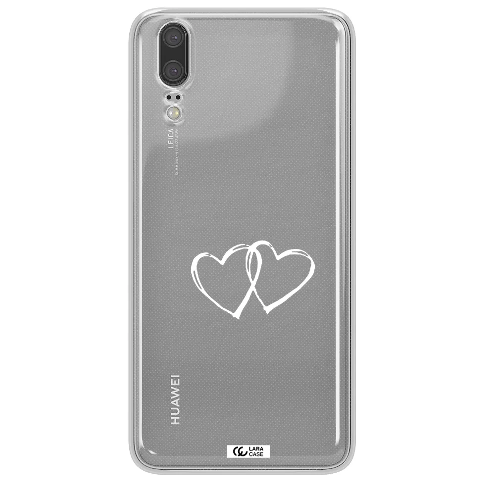 Heart Couple Huawei P20 Clear TPU Case