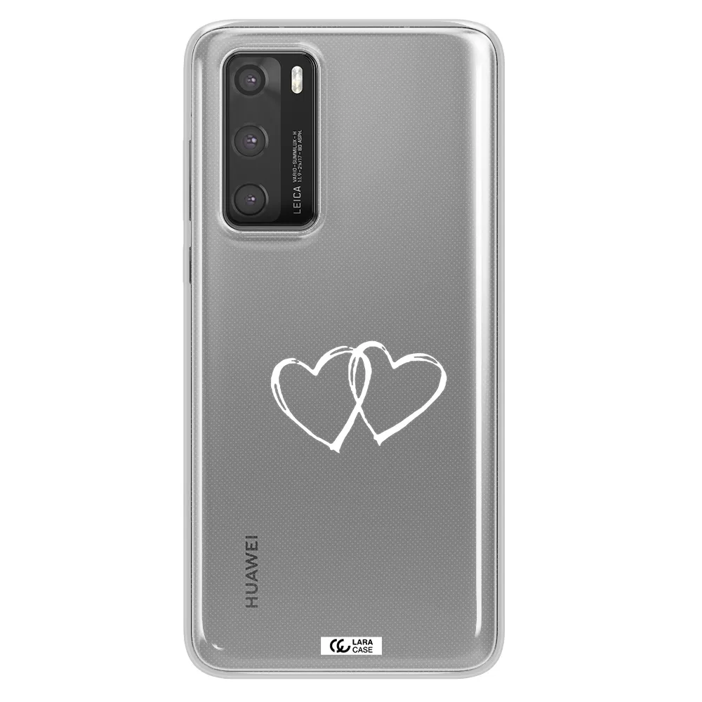 Heart Couple Huawei P40 Clear TPU Case