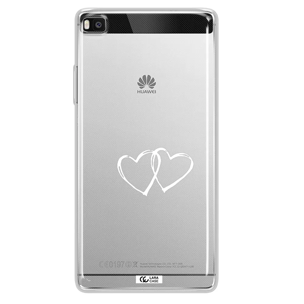 Heart Couple Huawei P8 Clear TPU Case