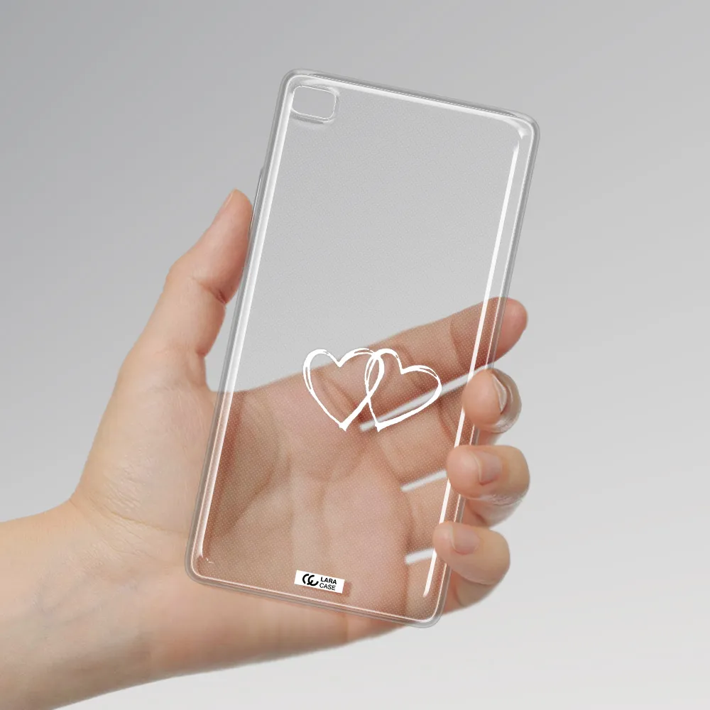 Heart Couple Huawei P8 Clear TPU Case